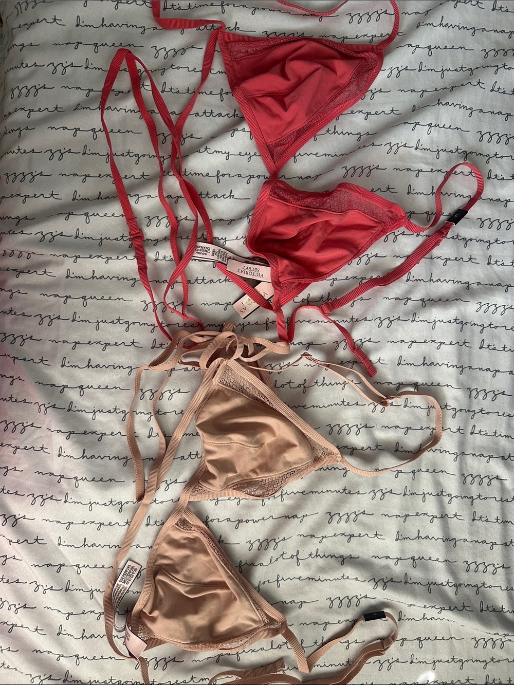 Victoria's Secret Coral Pink and Blush Bralettes✨